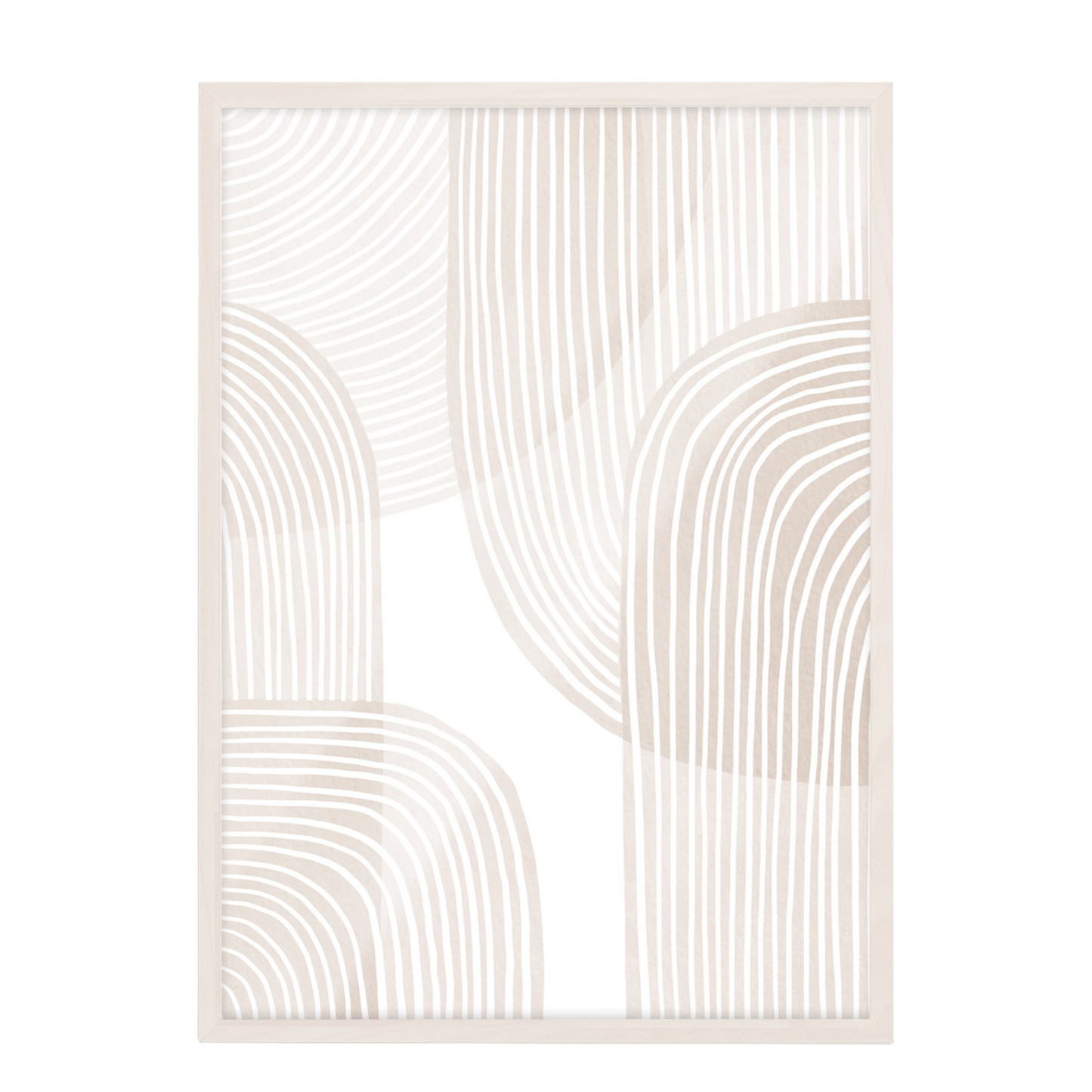 Geométrico beige, Decoración boho de arte abstracto 6