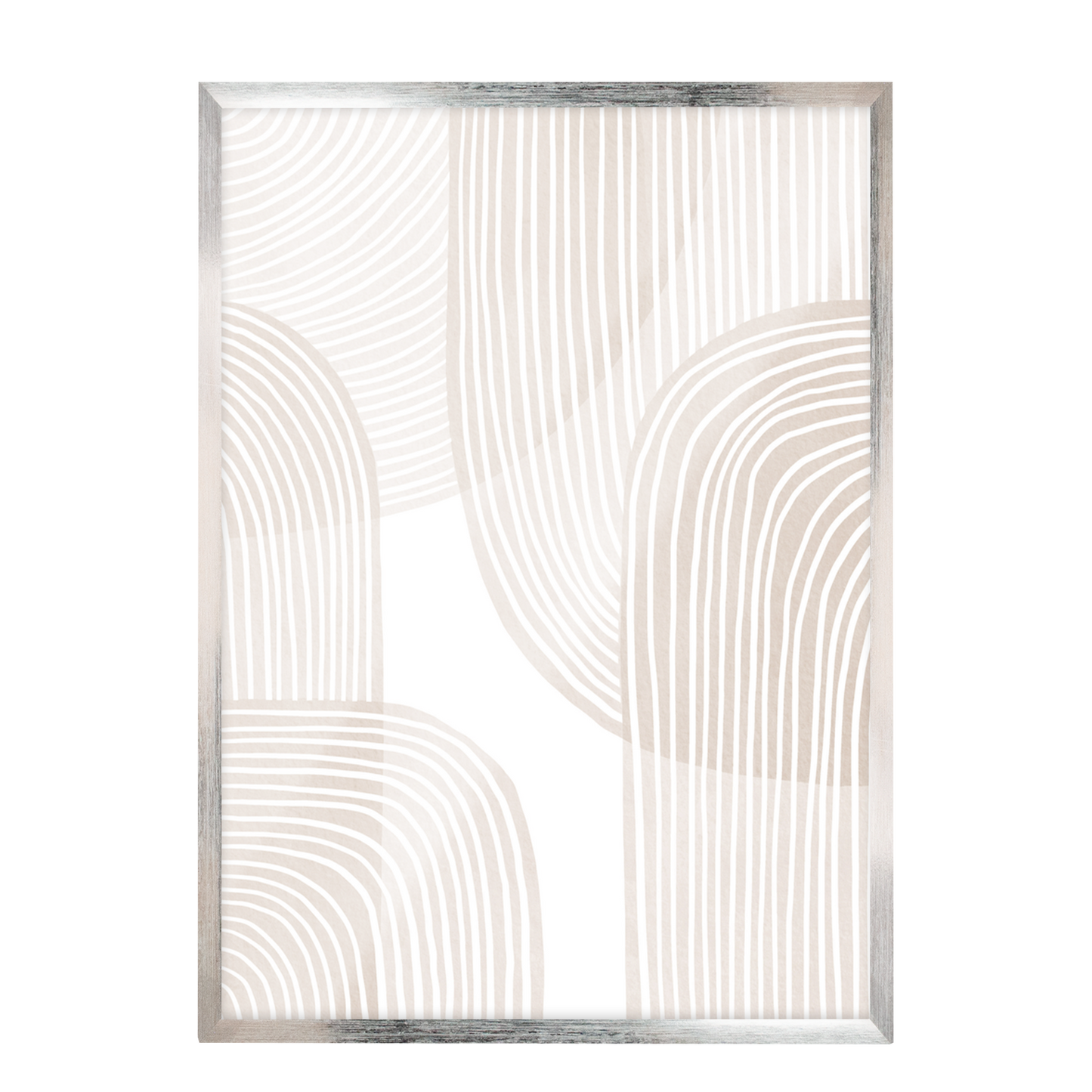 Geométrico beige, Decoración boho de arte abstracto 6