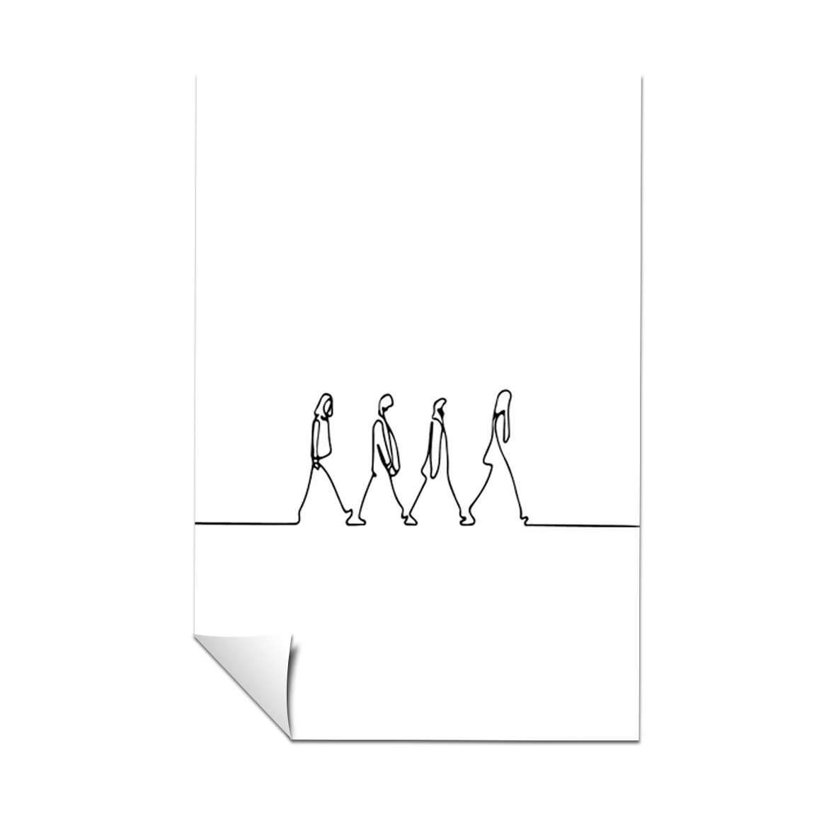 Arte de línea de los Beatles Abbey Road 71