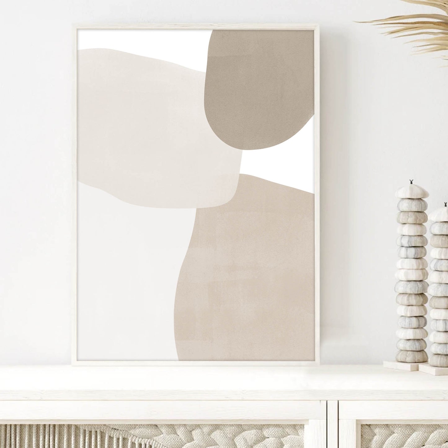 Minimalista abstracta, boho beige 8