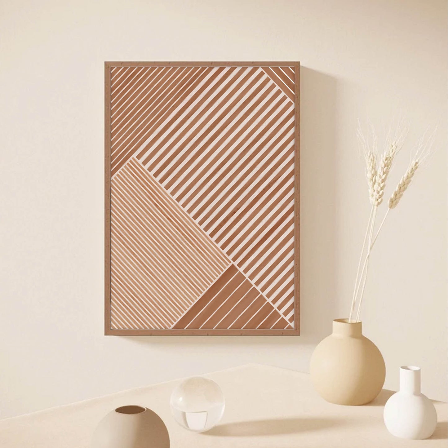 Minimalista abstracta, boho beige 9