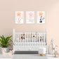 Set 3 Cuadros Animalitos Para Bebe Niño Niña Con Marco