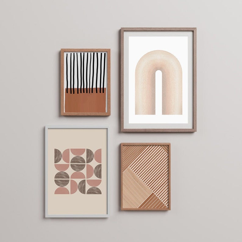 Minimalista abstracta, boho beige 9